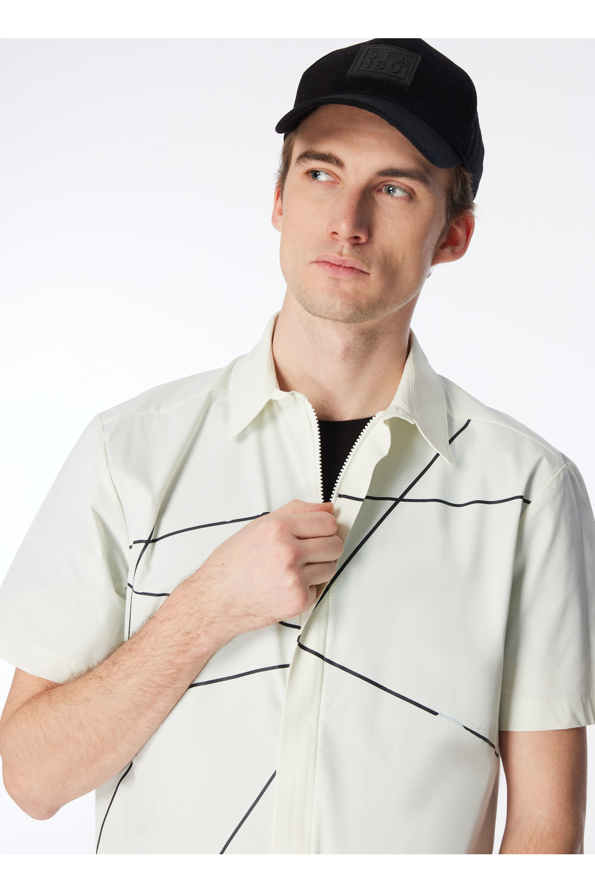 فابریکا پیراهن مردانه طرح Ecru مدل F4SM-GML 0117