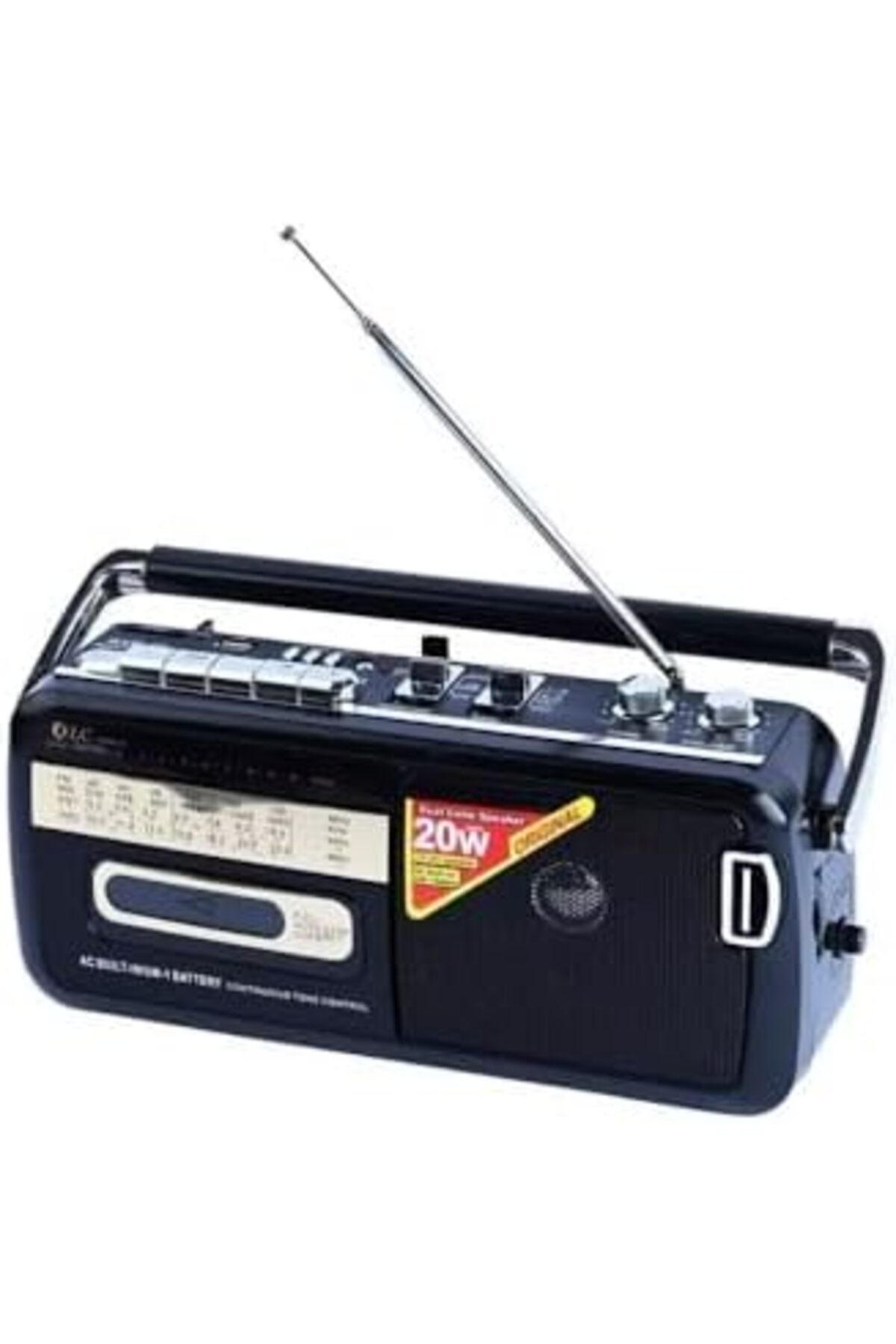 🔊 مسجل كاسيت وراديو كلاسيكي محمول من DLC– ميموري+ USB + راديو AM/FM/WM 🎶