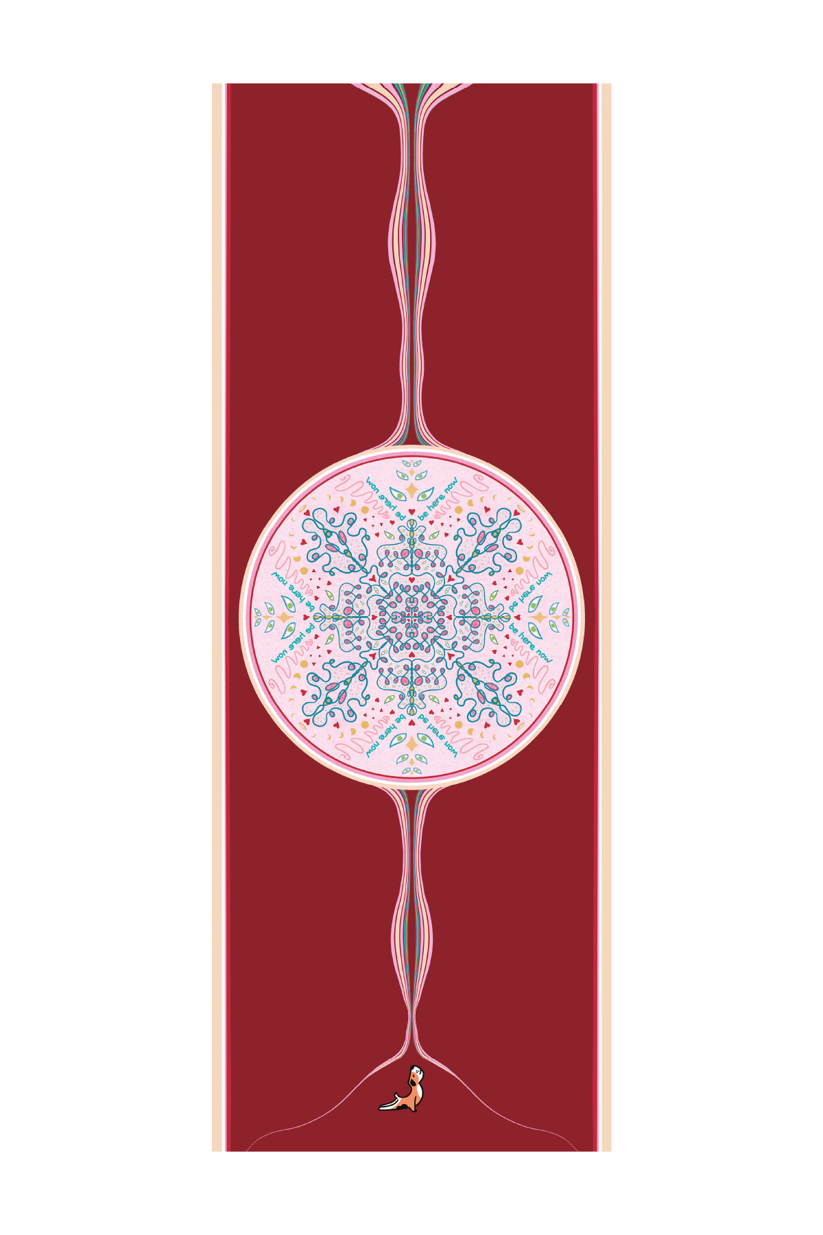 Mandala Series 4.1mm Anti-Slip Rubber Sole Yoga Mat Exercise Mat Be Here Now