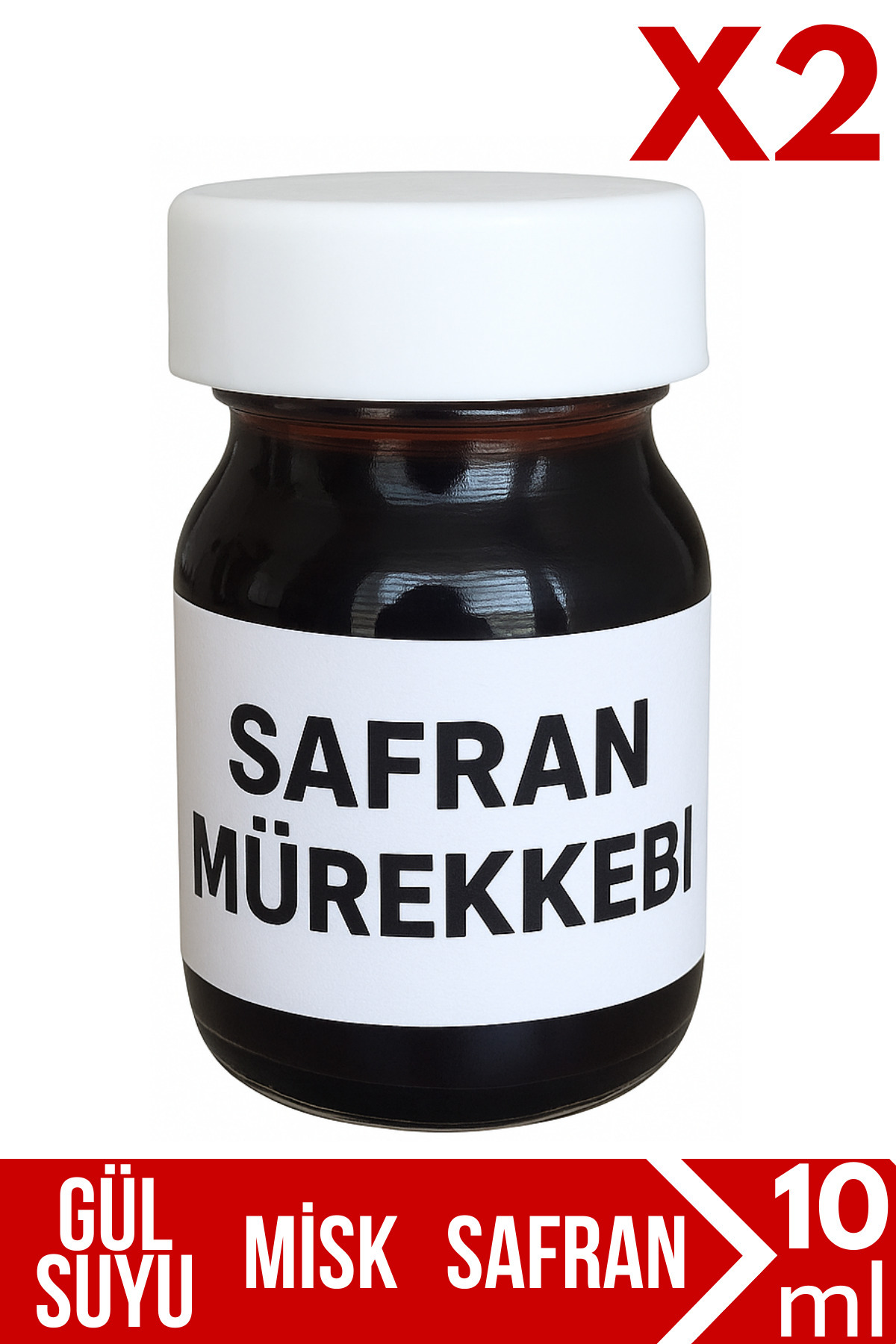 AKTARFAN 2 Adet Kırmızı Safran Mürekkebi Zaferan Zafran 10 ml