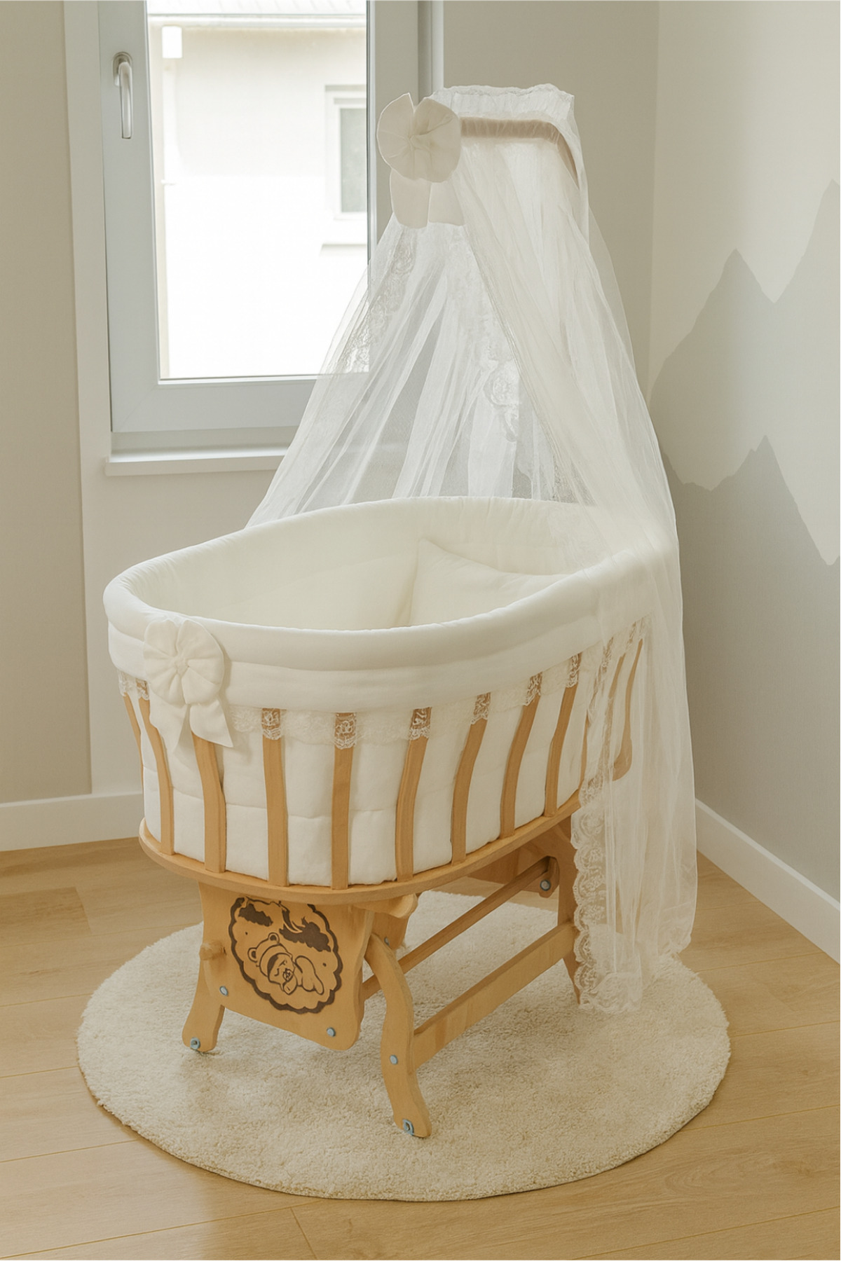 BebeK on For Sepet Beşik Krem Fransız Dantelli Uyku Seti fotoğrafı 7 (önizleme)