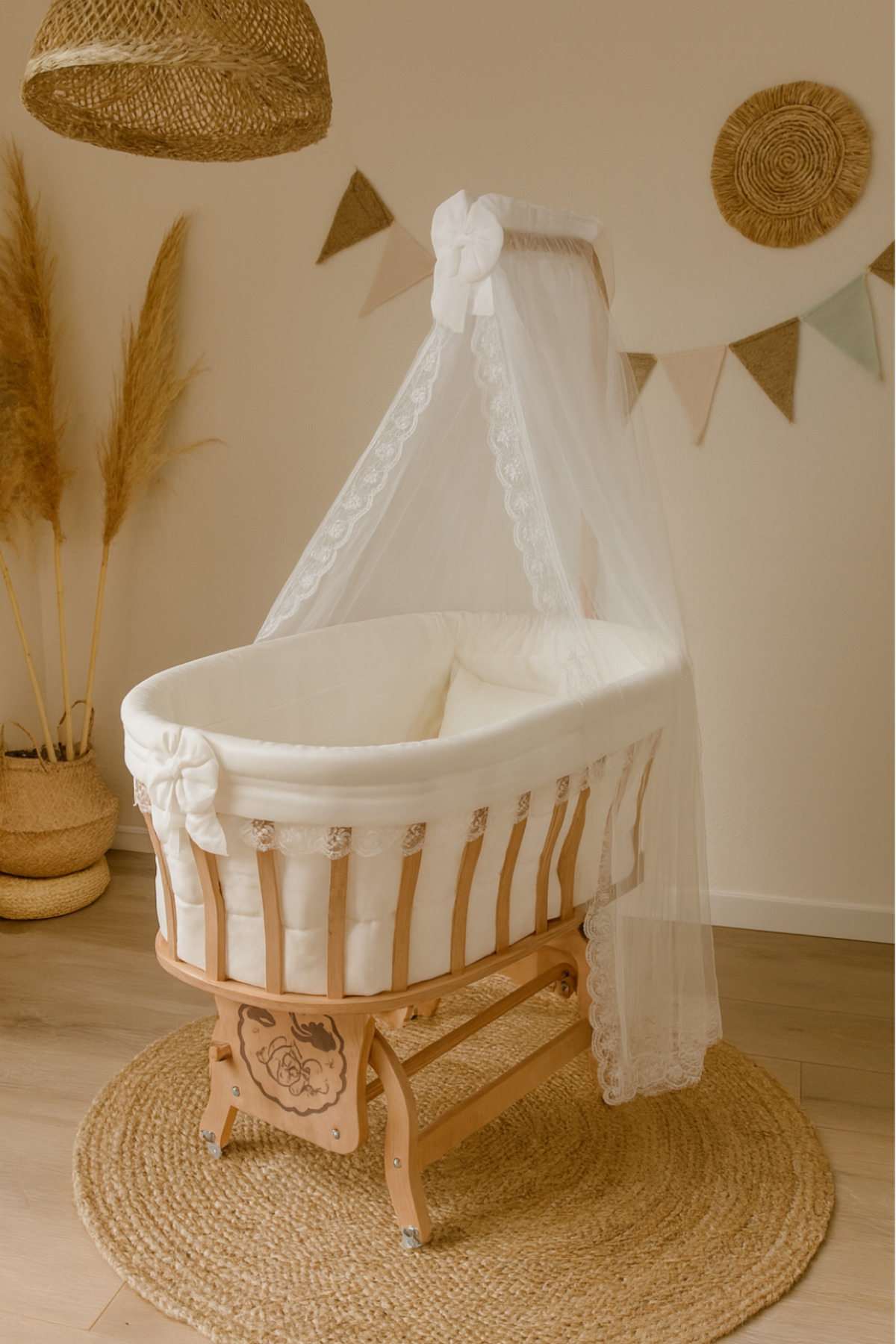 BebeK on For Sepet Beşik Krem Fransız Dantelli Uyku Seti fotoğrafı 4 (önizleme)