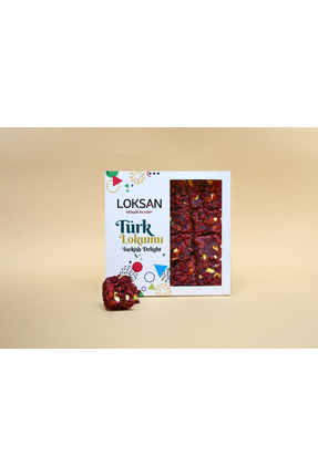LoKSaN Zereş Üzüm Kaplamalı Nar Aromalı Antep Fıstıklı Lokum 300gr (FISTIK RÜ...