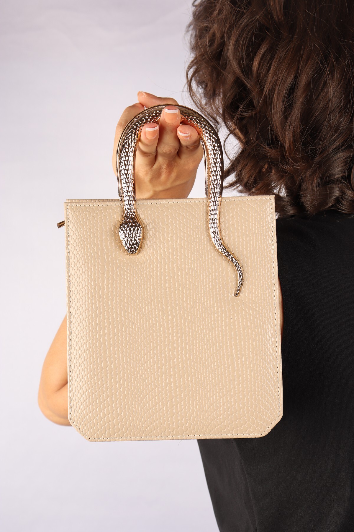 weem bag Elysara EB0143 | PİTON GÖZ ALICI YILAN SAP PORTFÖY ÇANTA görsel 4