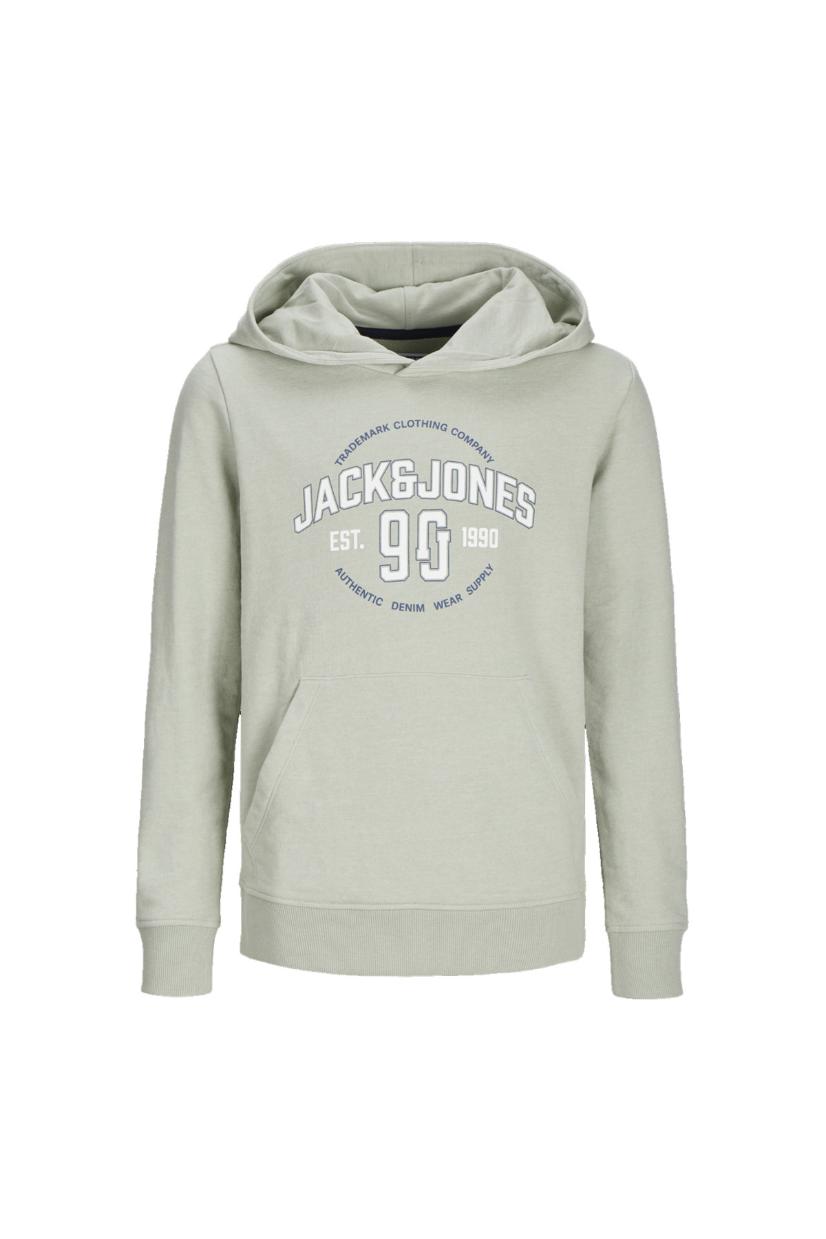 جک اند جونز سویشرت طرح دار پسرانه سبز JJMINDS SWEAT HOOD JNR