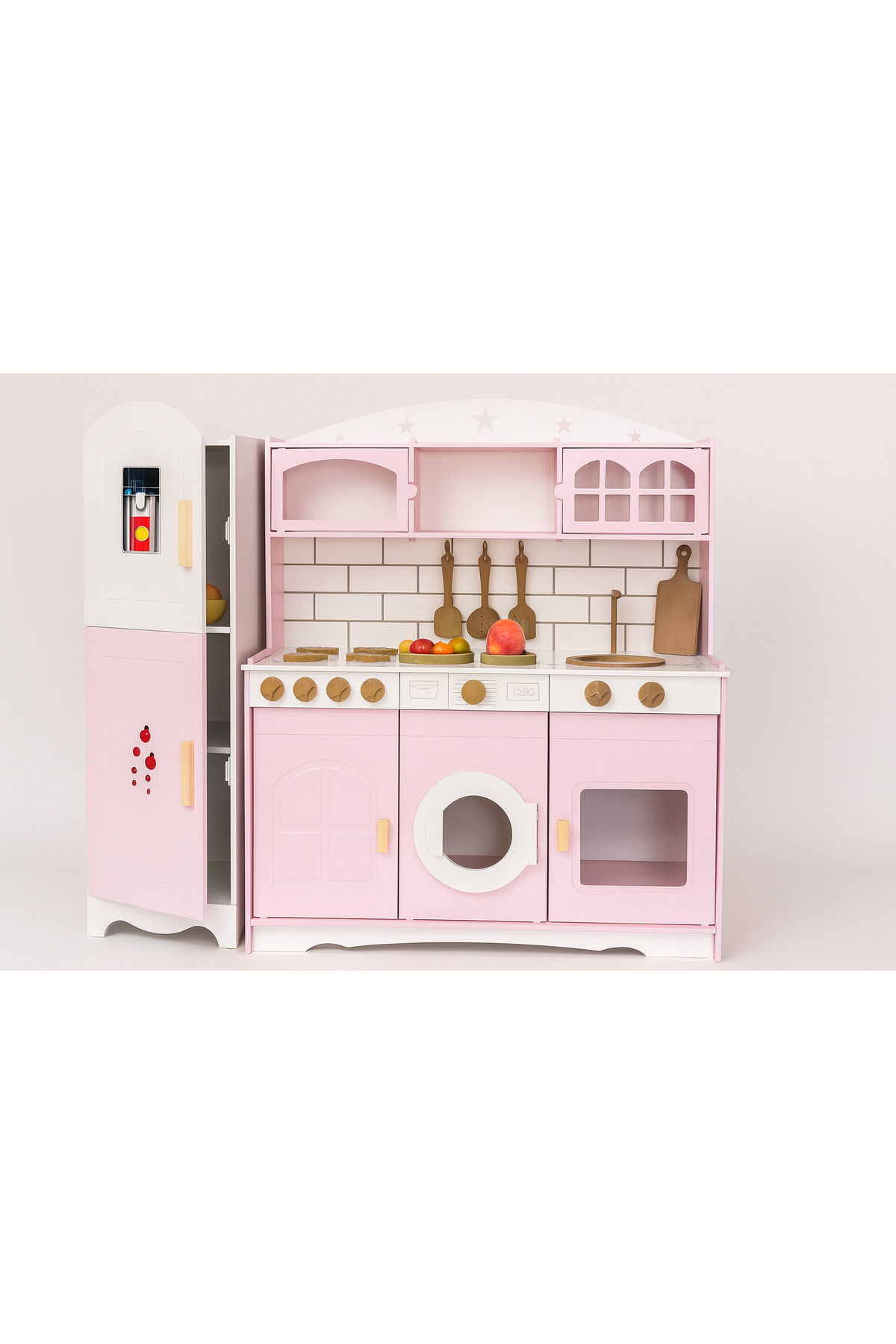 Hedef Ahşap Buzdolaplı Oyuncak Mutfak (PEMBE) fotoğrafı 2 (önizleme)