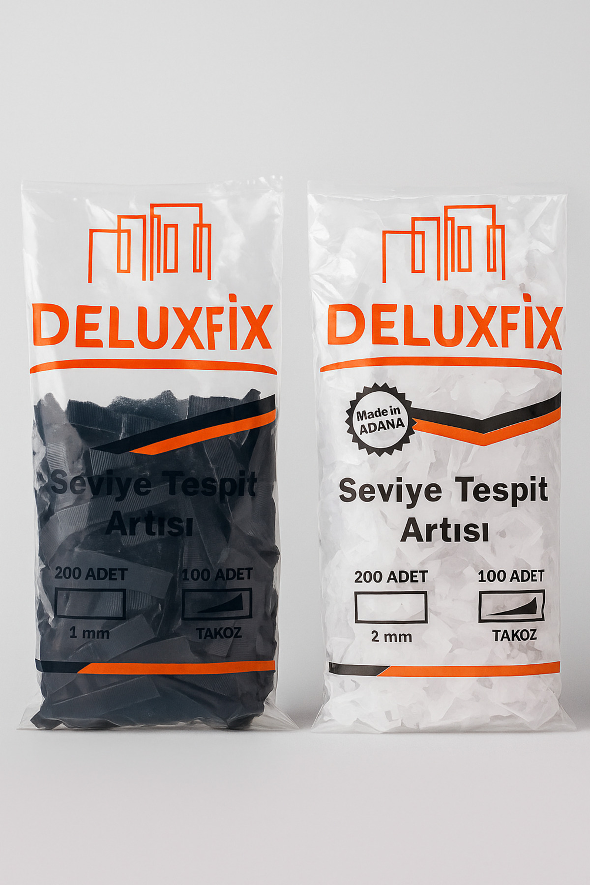 YVZ 1 ADET 2 MM KLİPS [200 ADET ] VE SEVİYE TESPİT TAKOZU [100