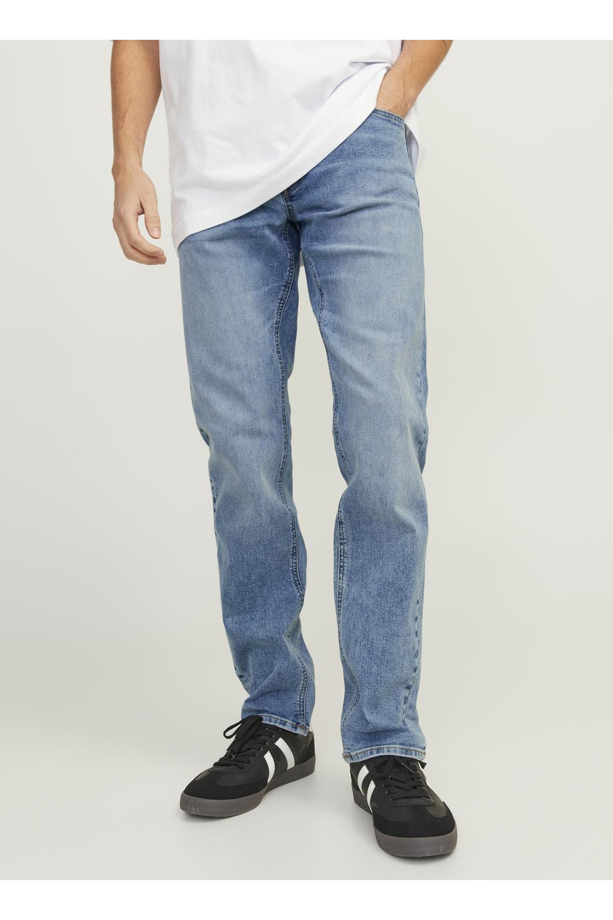 جک اند جونز شلوار جین مردانه JJIGLENN JJORIGINAL MF 704 Slim Fit 12249191