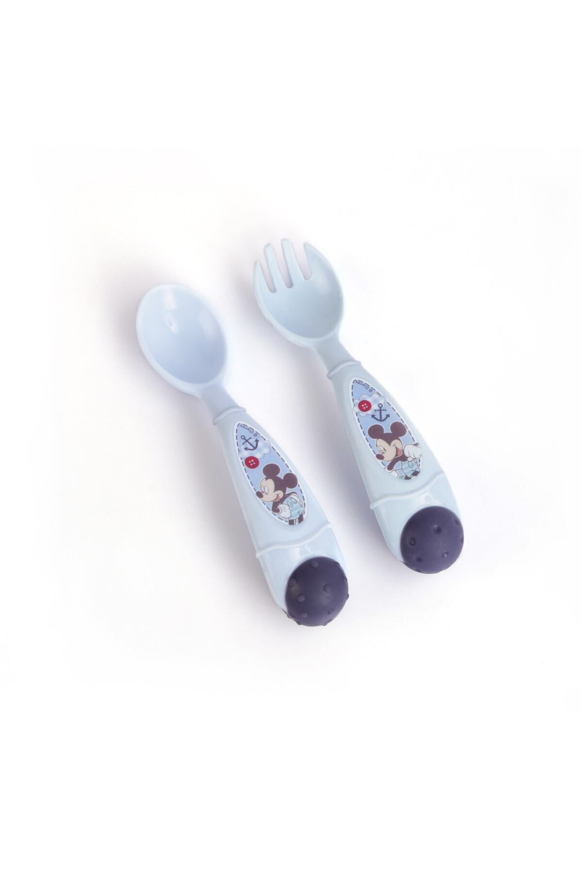 kbobaby Disney Bebek Mickey Abc Çatal Kaşık Seti fotoğrafı 2 (önizleme)