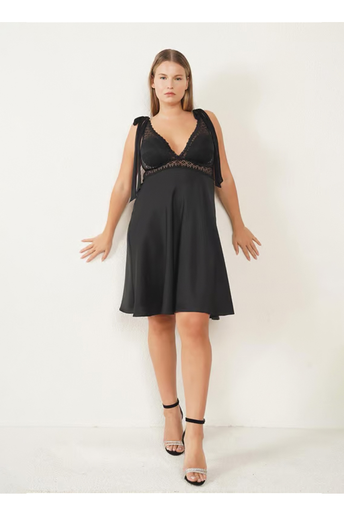 Magic Form Siyah Kadın Gecelik 75473 75473