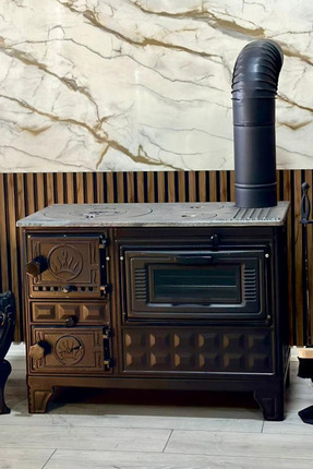 DT DEFNE TASARIM Kuzine Soba Eko Döküm Tuğlalı Döküm Soba