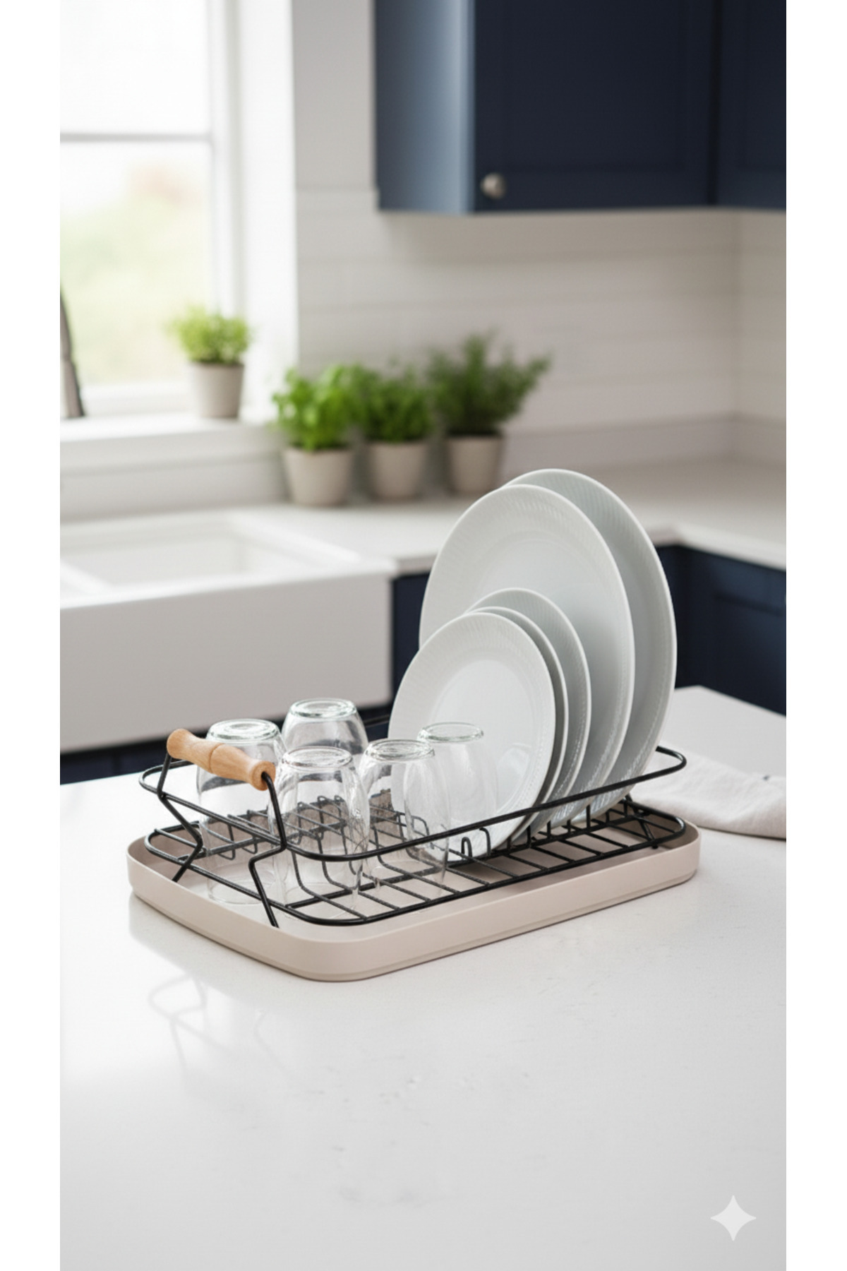 NTC METAL AHŞAP SAPLI WINTAGE METAL BULAŞIKLIK