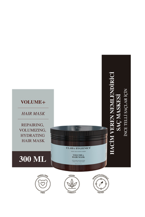 Clara Hygienics Volume+ Dolgunlaştırıcı Saç Maskesi 300 ml - Hacim Veren Canl...
