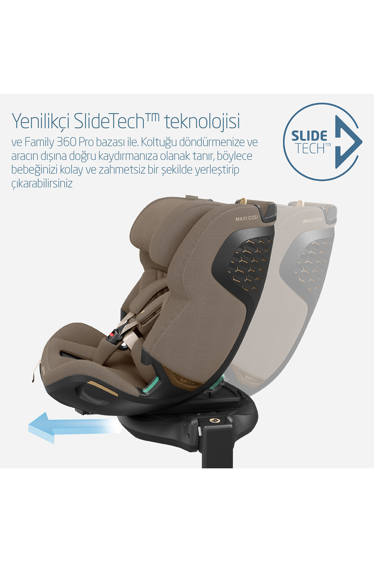 Maxi-Cosi Maxi-cosi Emerald 360 Pro I-size Dünyanın Ilk Kızaklı,araç Dışına Çıkabilen Isofix'li 0-36 Truffle fotoğrafı 5 (önizleme)