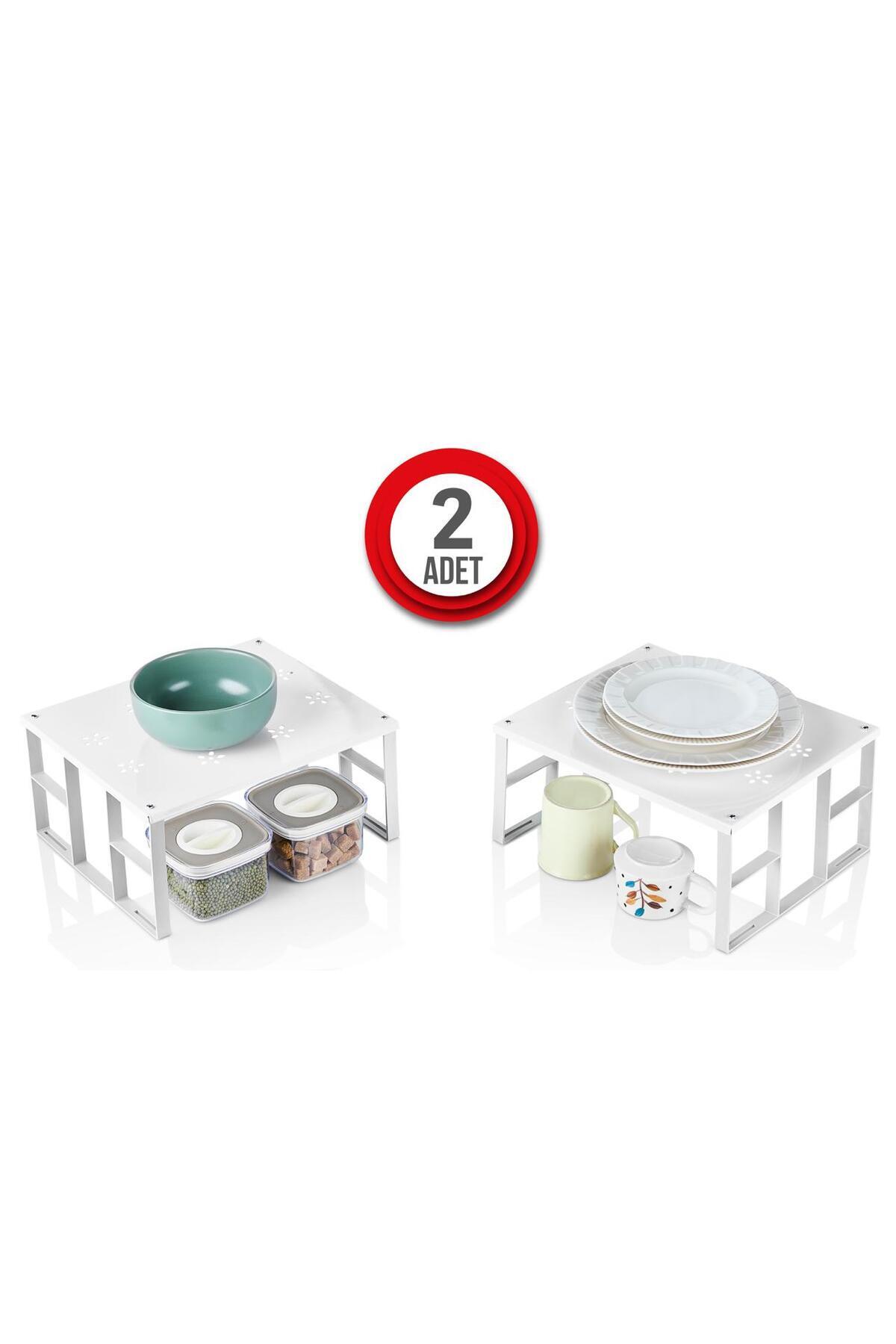 ORGANİZERS 2 Adet Dolap içi Raf Düzenleyici organizer metal raf