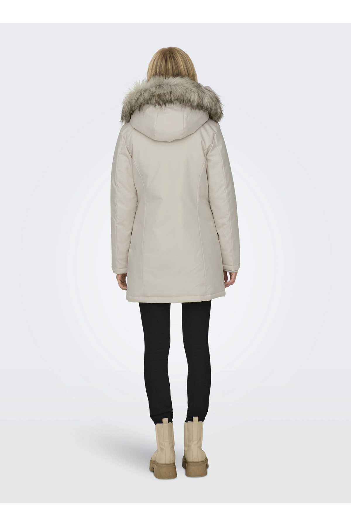 ONLY Krem Kadın Kaban ONLNEWKATY PARKA CC OTW görsel 5