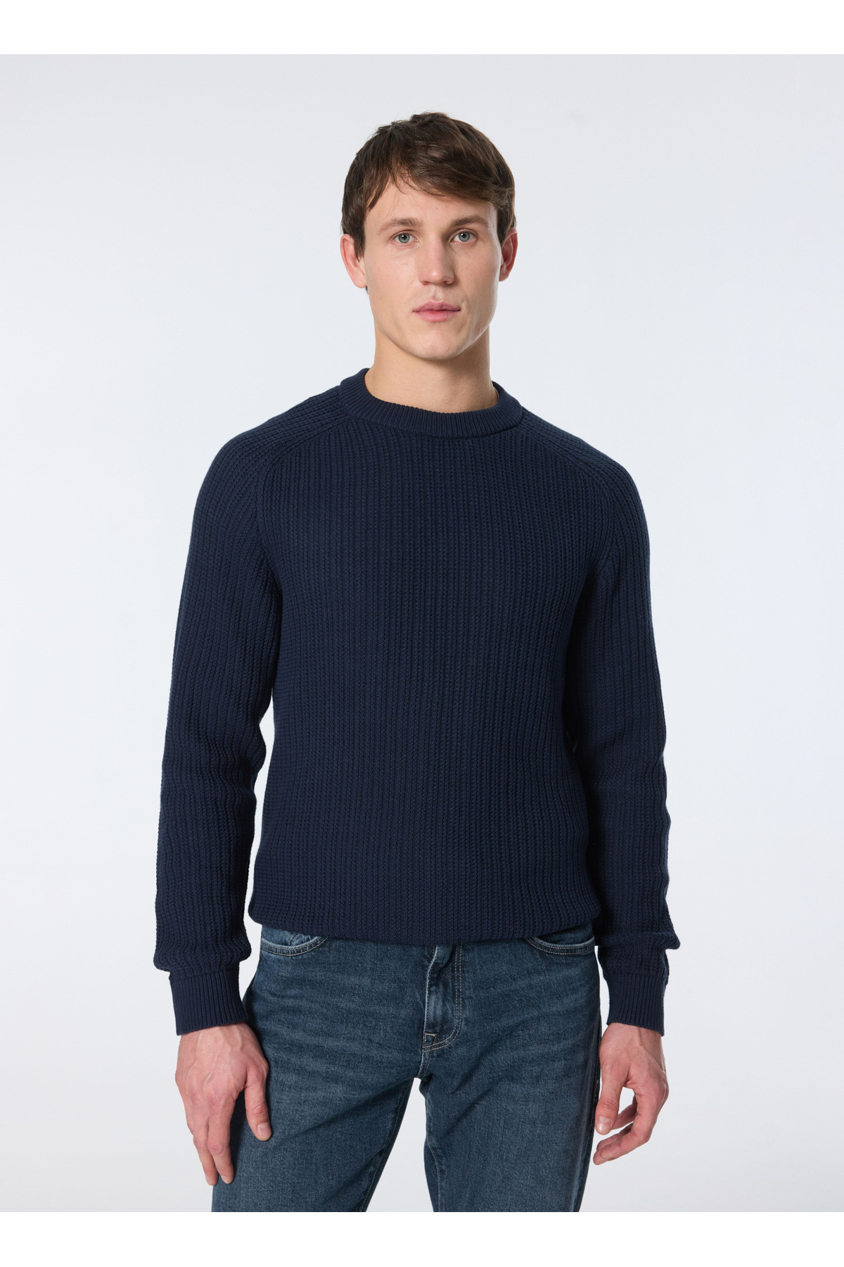جک اند جونز JORCODY KNIT یقه گرد NAVY BLUE12262127