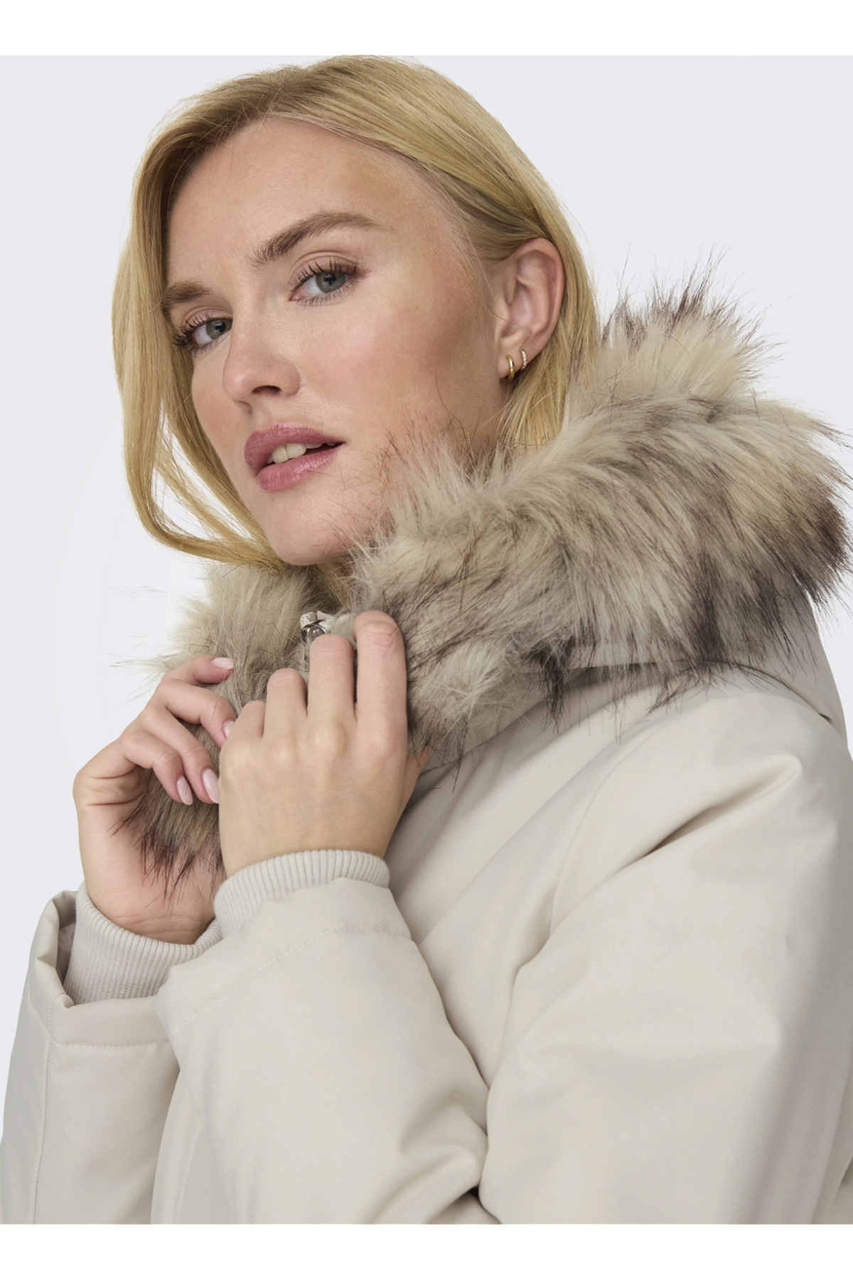 ONLY Krem Kadın Kaban ONLNEWKATY PARKA CC OTW görsel 2