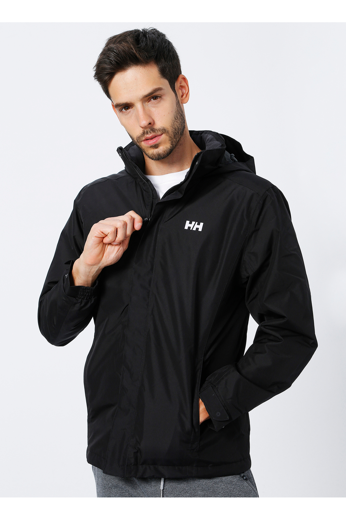 Siyah Erkek Fermuarlı Yağmurluk HH DUBLINER INSULATED JACKET — مشکی 5002770869 — تصویر 3 از 5