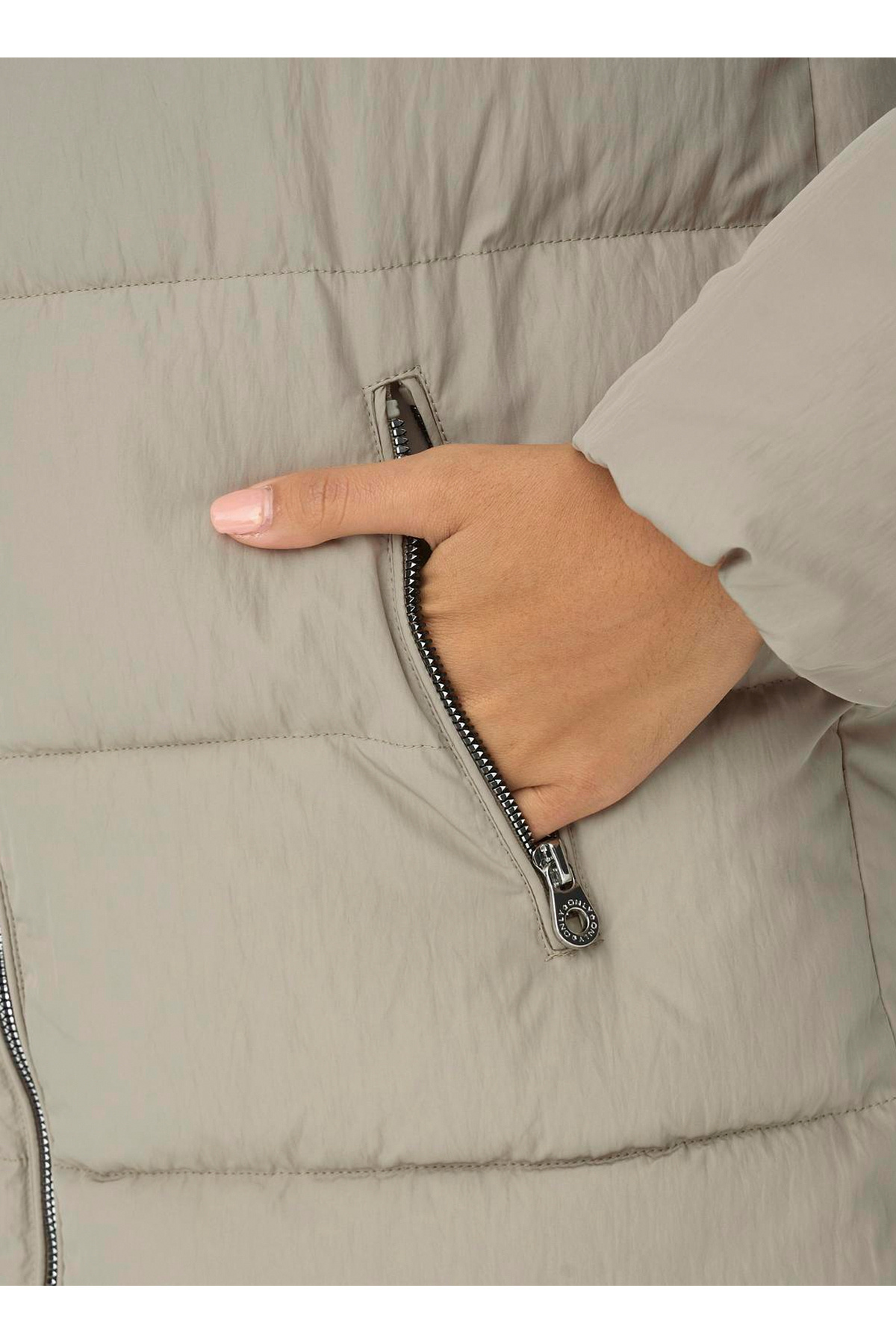 ONLY Açık Kahve Kadın Kaban ONLDOLLY LONG PUFFER COAT OTW NOOS görsel 8