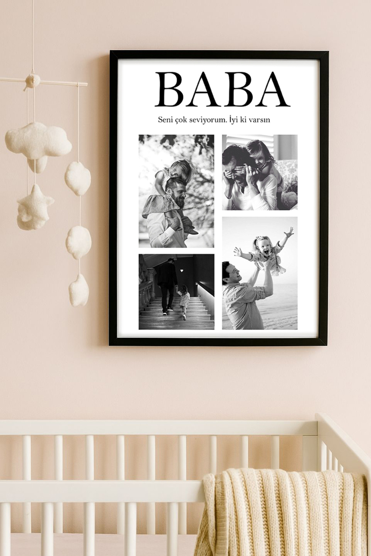 BABAYA HEDİYE KOLAJ ÇERÇEVELİ 30X40(A3) Babaya hediye, Babalar günü hediyesi