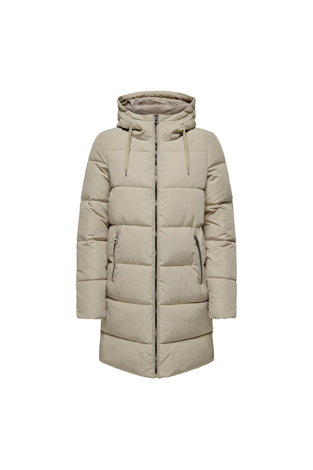 ONLY Açık Kahve Kadın Kaban ONLDOLLY LONG PUFFER COAT OTW NOOS görsel 6