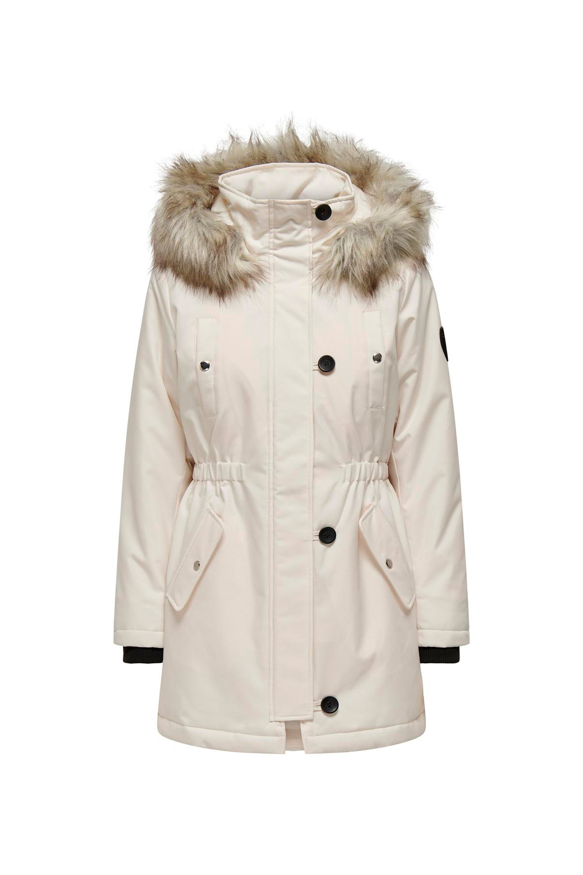 ONLY  Kırık Beyaz Kadın Kaban ONLIRIS FUR WINTER PARKA CC 2023 OT - Görsel 6