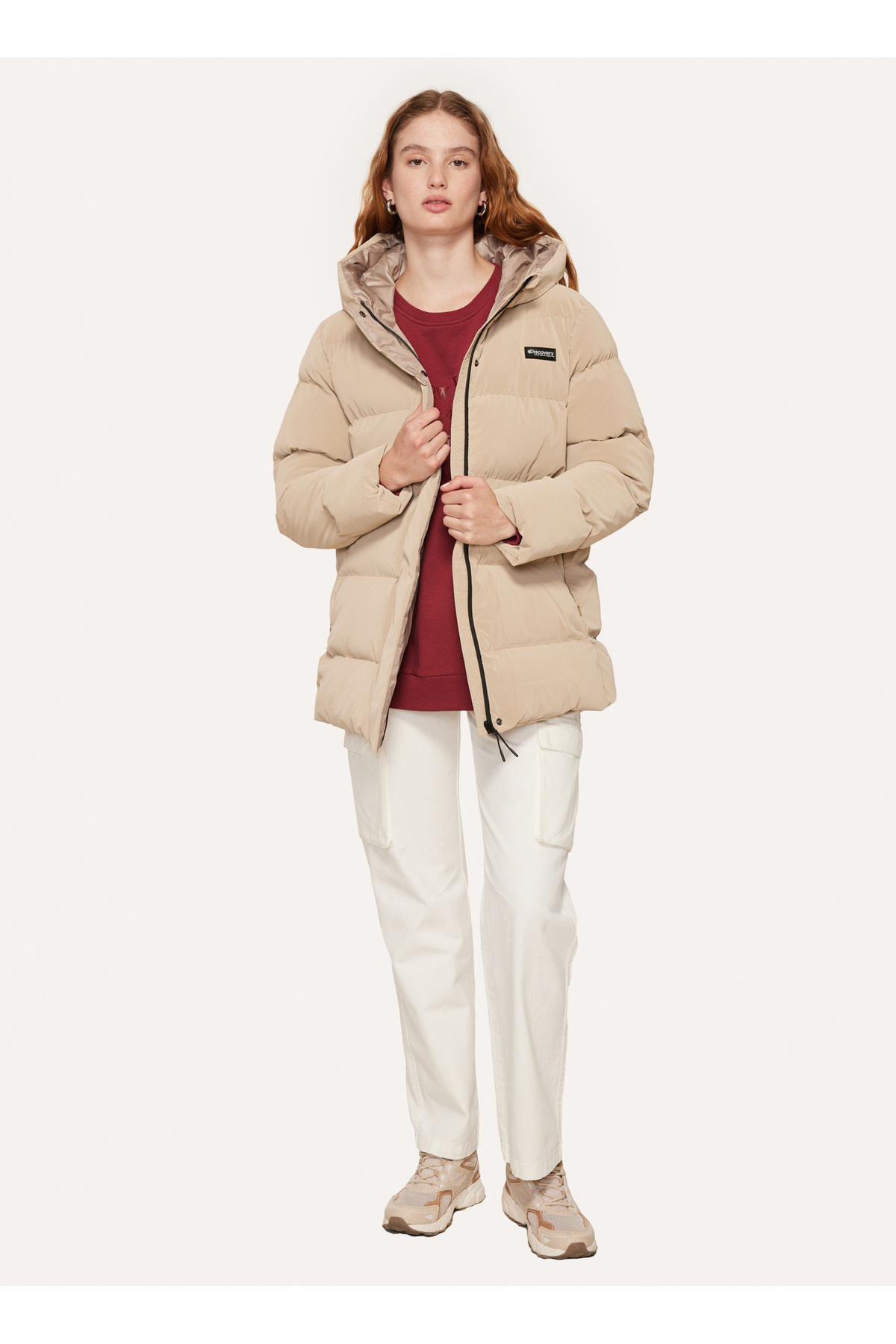 New Brand Bej Kadın Mont W-MIXI