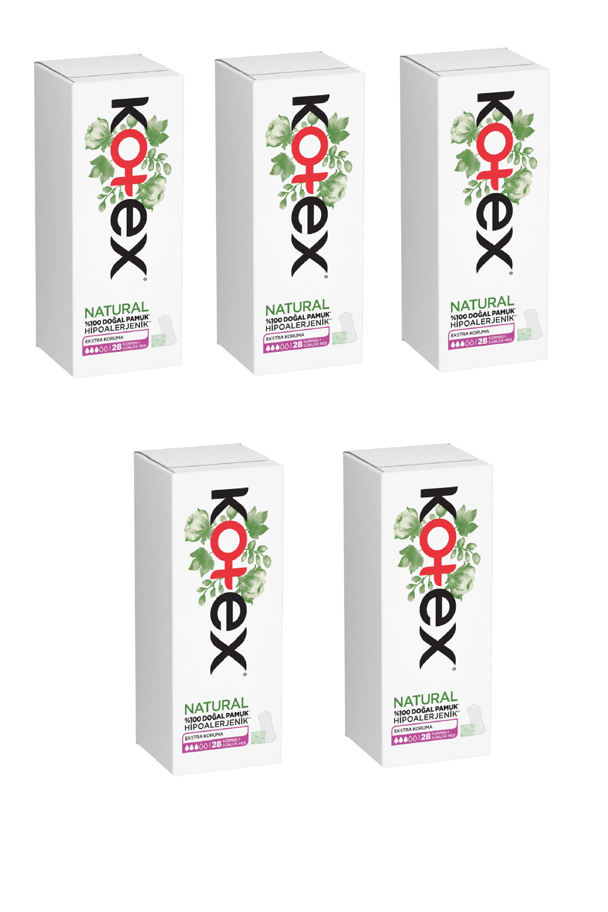 Kotex Natural Normal Günlük Ped Ekstra Koruma 28’li ( 5 ADET )