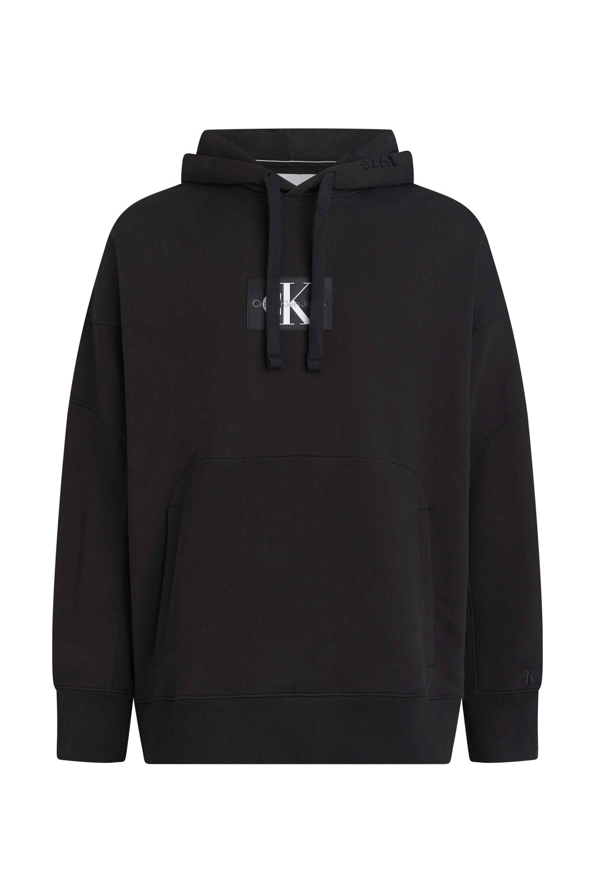 Women's Black Hooded Printed Neck Sweatshirt J40J400325BEH