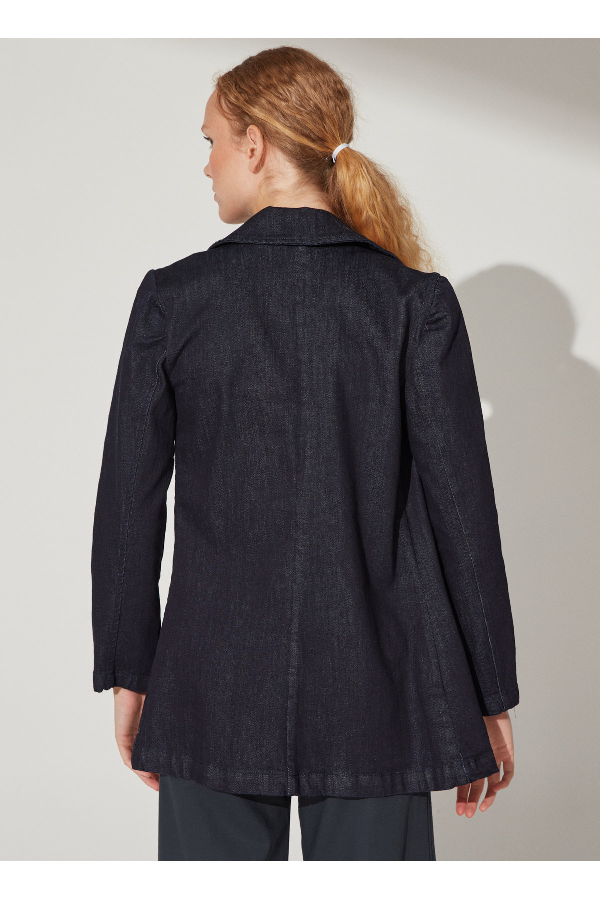 Fabrika  Kruvaze Koyu İndigo Kadın Ceket HOMAN - Görsel 7