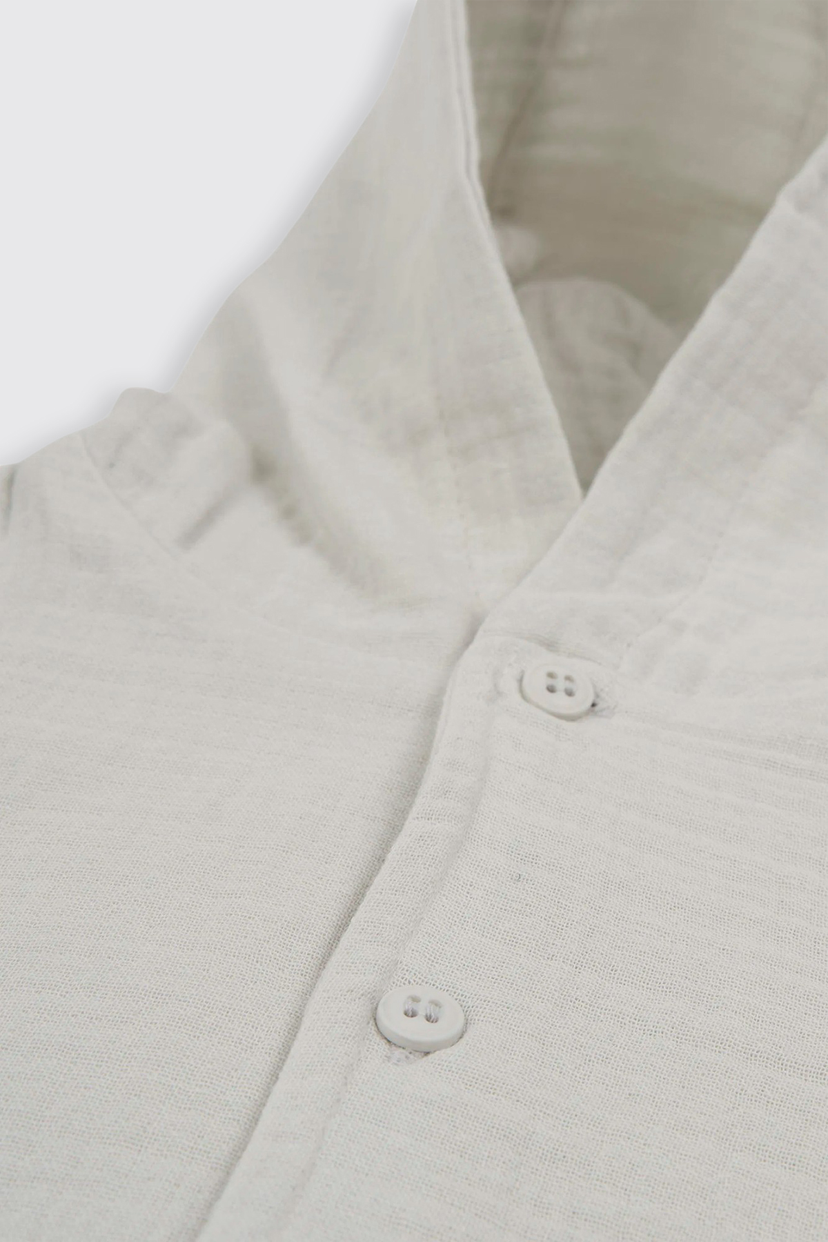 Panço Yenidoğan Kapüşonlu Düğmeli Müslin Gri Ceket fotoğrafı 3 (önizleme)