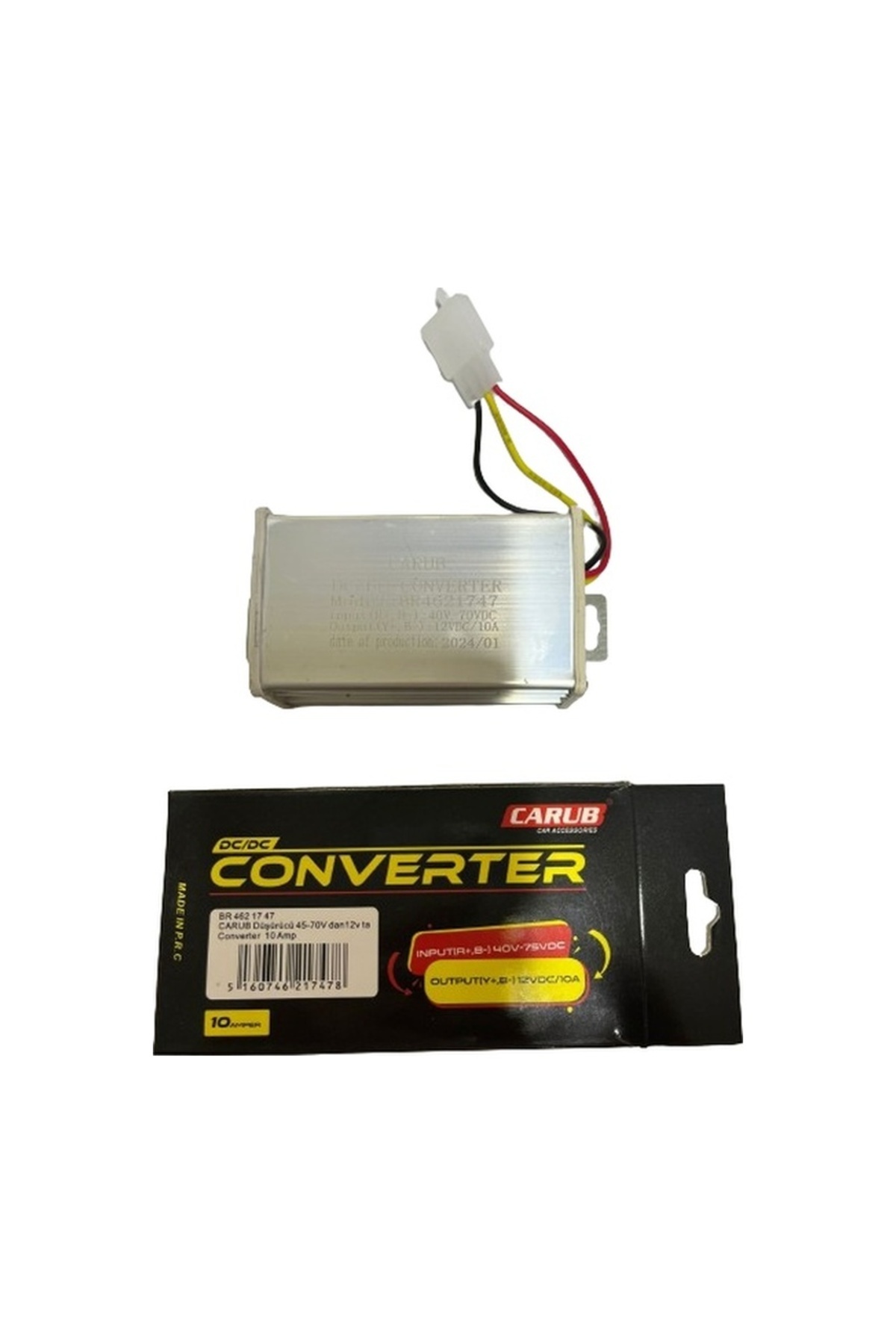 Carub E Bike 45v70 Düşürücü 48/72 Konjektör 12v 10ah