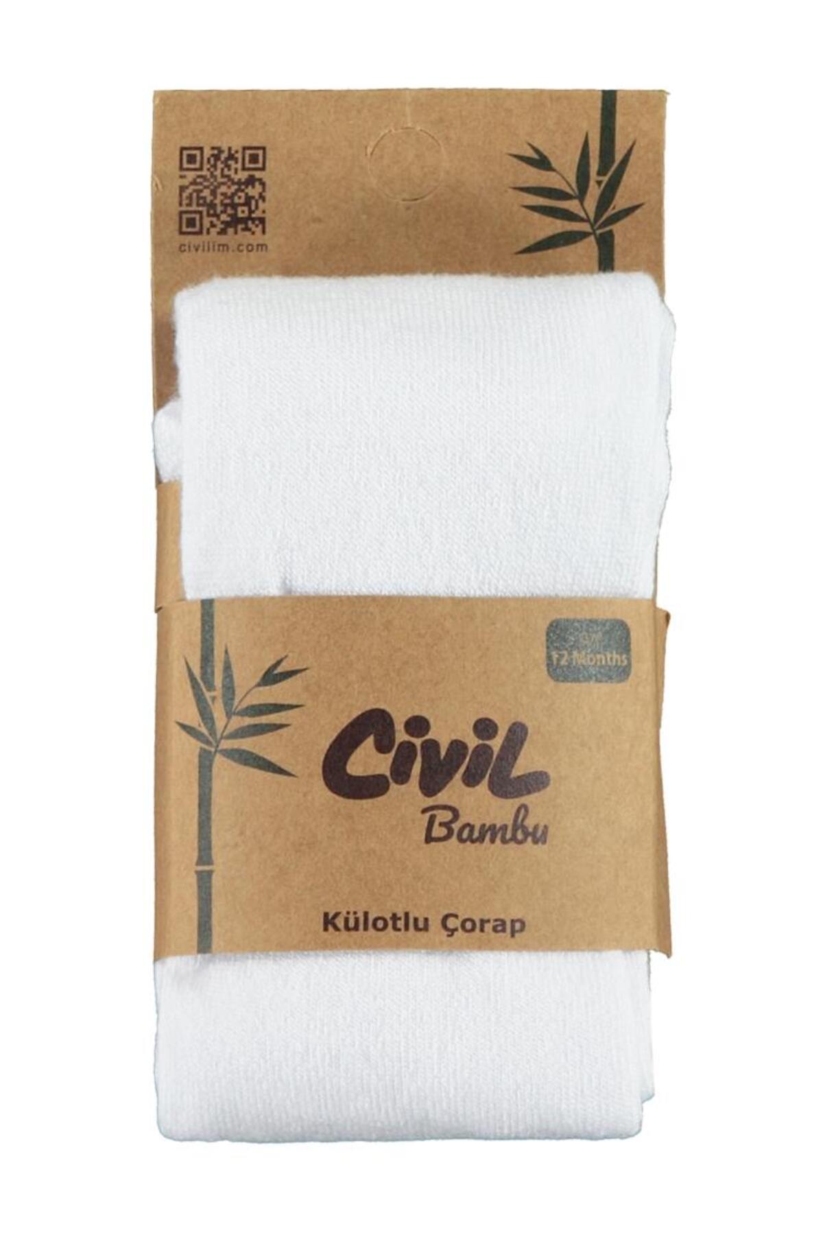Civil Baby Kız Bebek Bambu Külotlu Çorap 1-12 Ay - Beyaz 1-3 Ay fotoğrafı 5 (önizleme)
