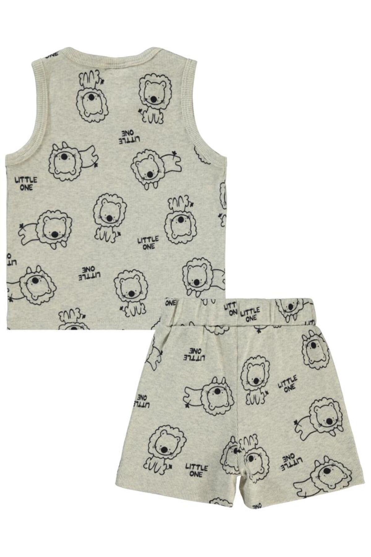 سیویل بیبی ست شورت نوزادی پسرانه کارملانگه سایز ۶ تا ۱۸ ماه