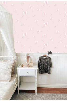 Golden Duvar Kağıtları 1965 KELEBEK - PEMBE Çocuk Odası 5.2m2