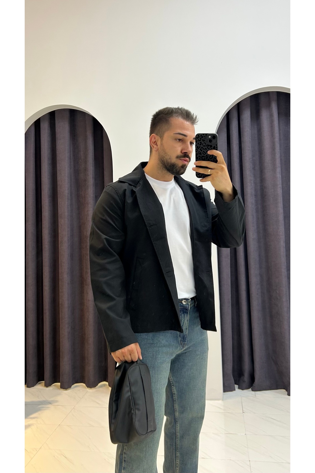 MERVENS Düğmeli Boxy Kalıp Trençkot Ceket görsel 4