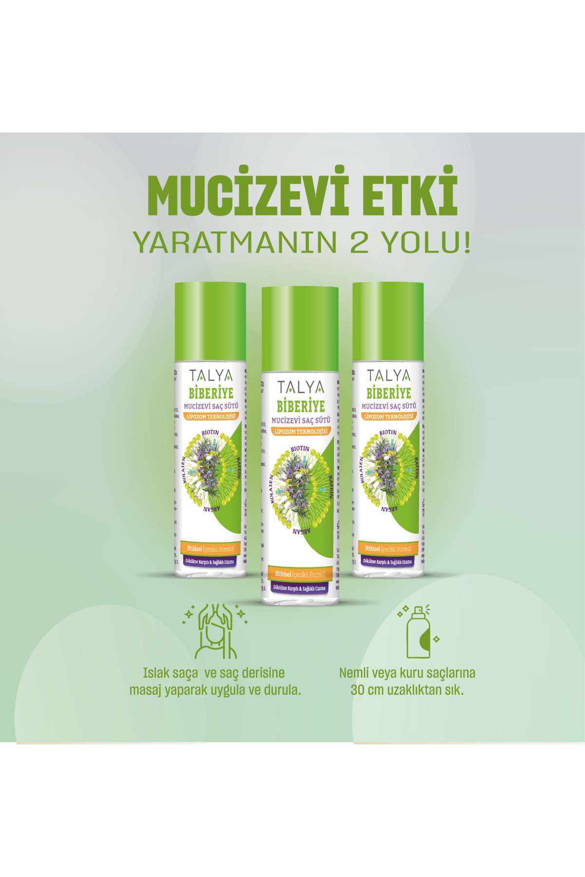 Biberiye Saç Sütü,Dökülme Karşıtı Bakım, Bitkisel Formül, Lipozom Teknolojisi, 200 ml — M.T.BK.EL.200ML.03 — تصویر 5 از 7