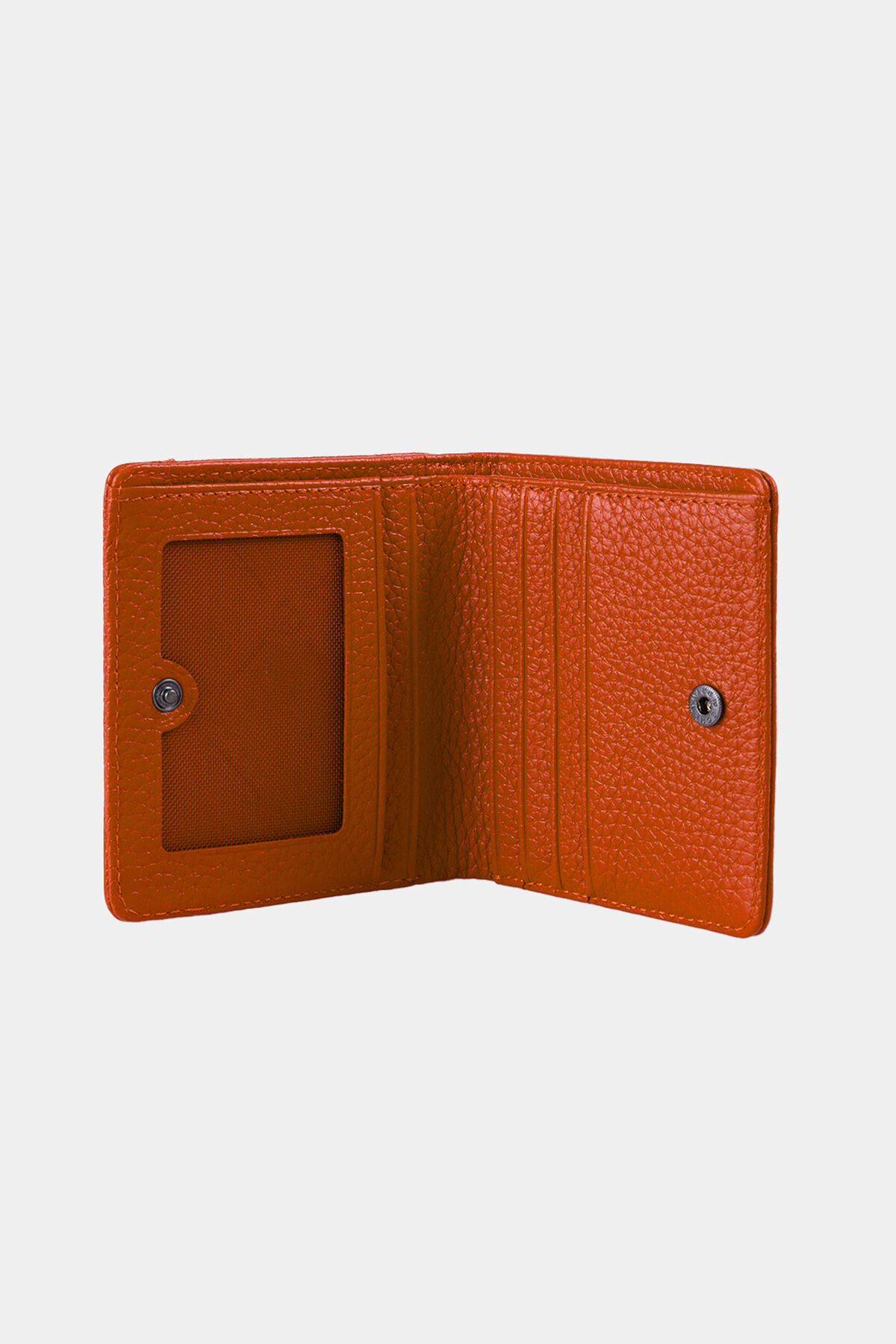 Grande 2833 Hakiki Deri Elegance Mini Kadın Cüzdanı Turuncu görsel 6
