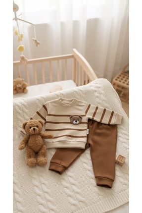 Balababy Ayıcıklı Bebek takım, Erkek Bebek İkili Takım, Hediyelik ikili takım...