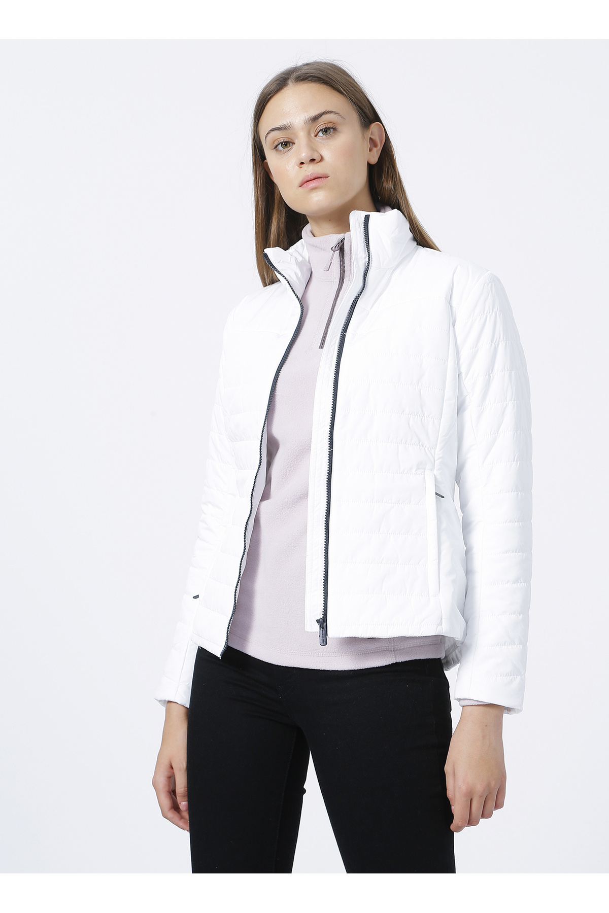 هلی هانسن پالتوی زیپ‌دار زنانه سفید HH W CREW INSULATOR JACKET 2.0