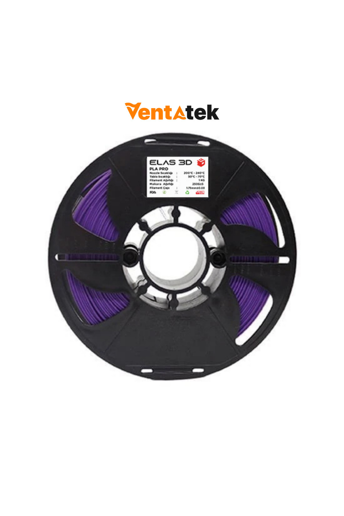 ELAS3D Elas 3D Mor PLA Pro Filament - 1.75mm - 1 Kg