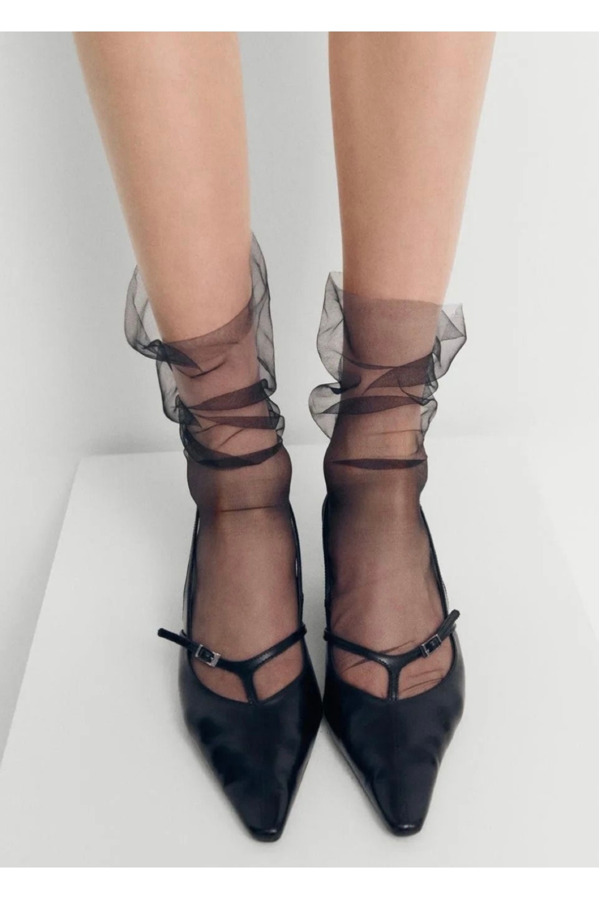 Black Tulle Socks Black Evening Socks thin socks combination fancy socks