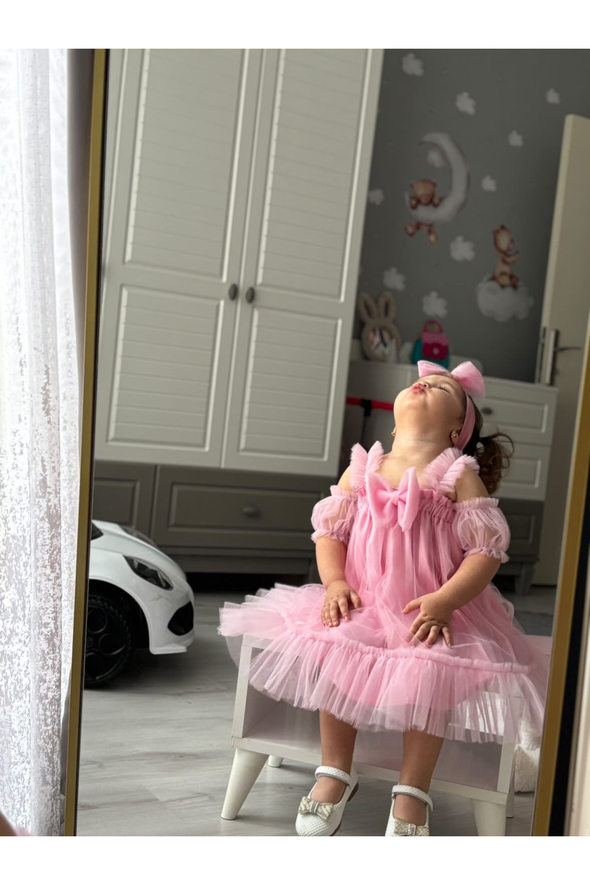 BİYA BABY kız çocuk ve bebek tül doğum günü özel gün elbisesi tütü elbise fotoğrafı 5 (önizleme)