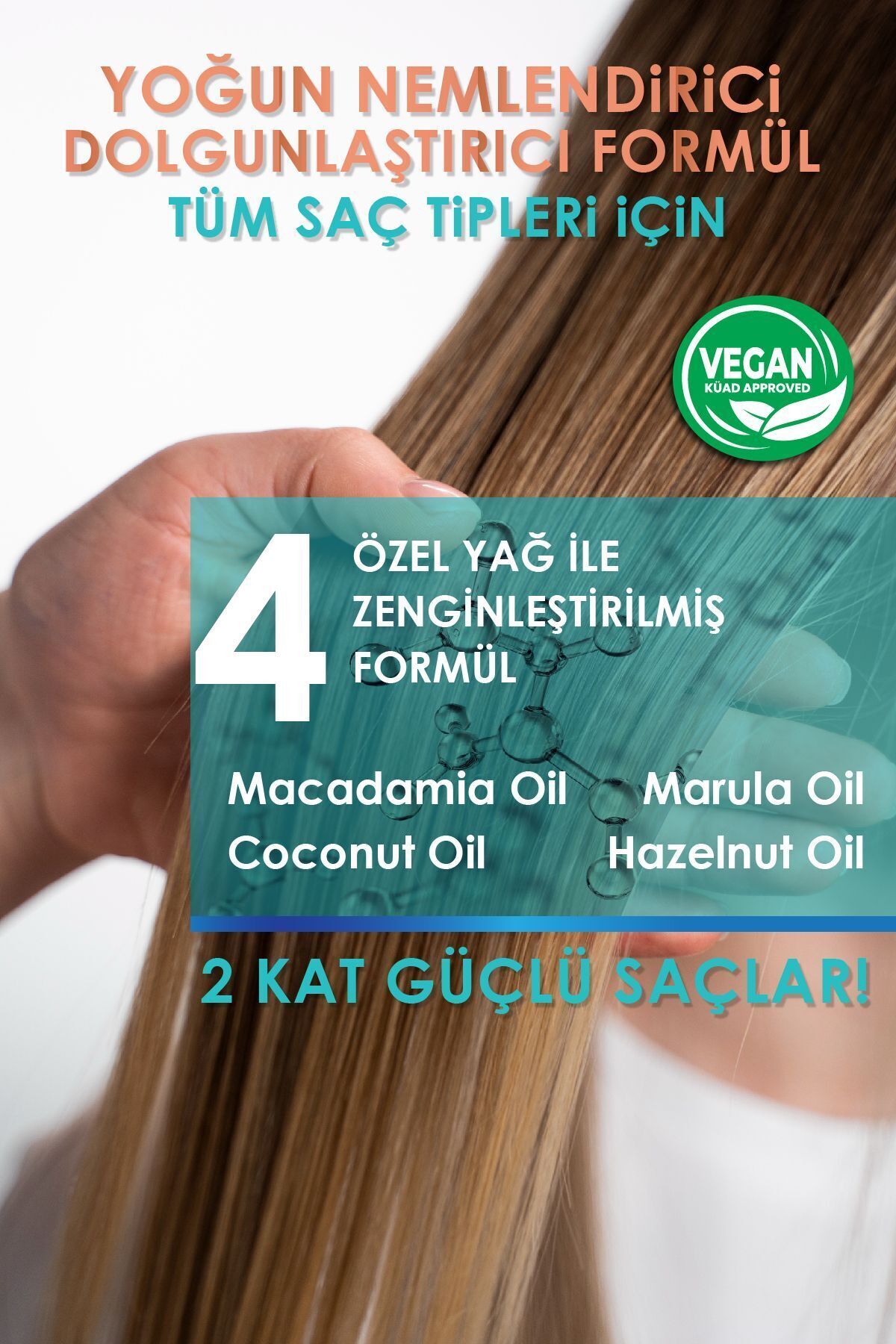 Anti Damage Kuru Saçlar İçin Bakım Kremi 400ml Macademia&hazelnut&coconut&marula Yağı Içeren Besleyici Formül — PP20231219 — تصویر 7 از 9