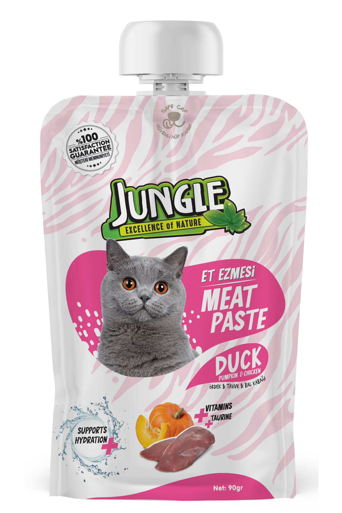 Jungle Kedi Taze Et Ezmesi Ördek-Tavuk-Balkabağı 90gr.