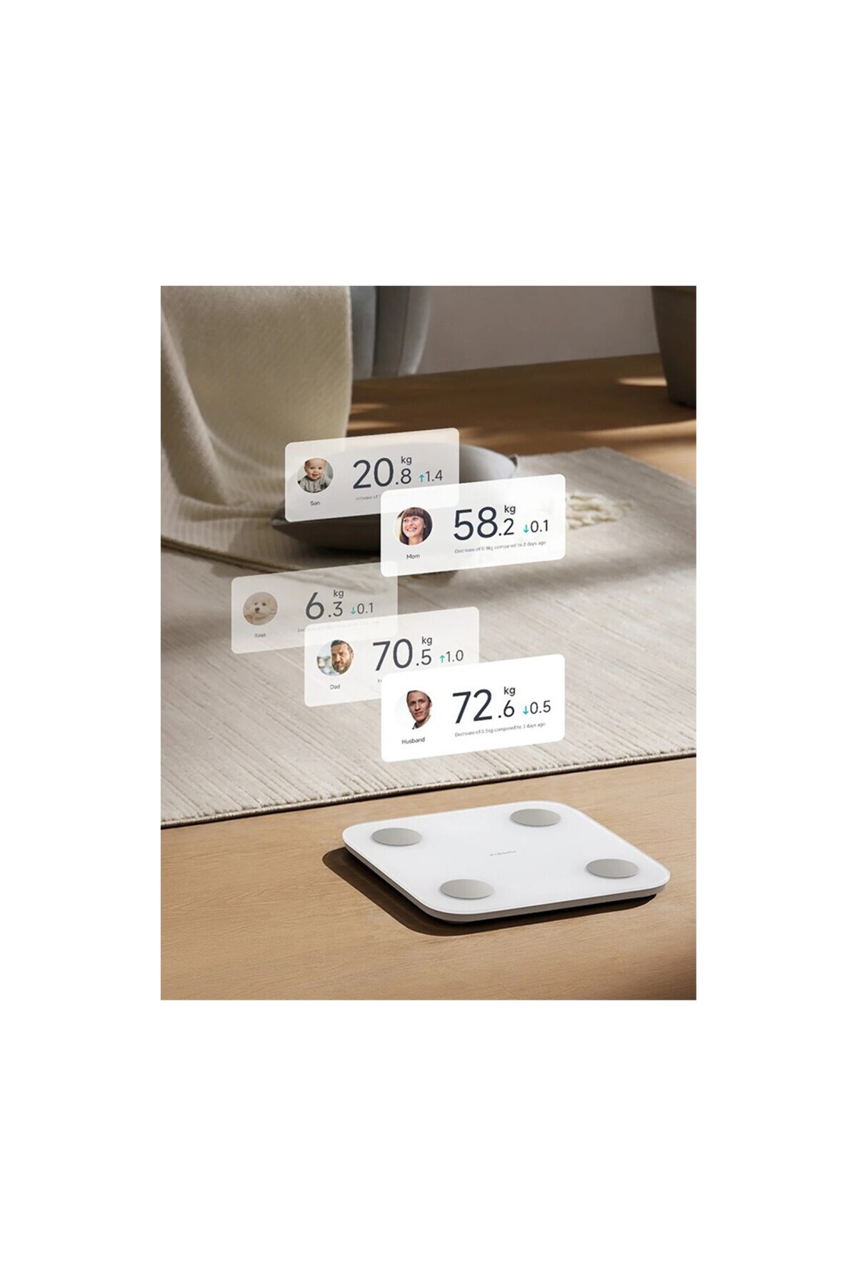 Xiaomi Cam Mi Smart scale S400 ÖLÇER tartı Beyaz Ithalatçı Garantili 2 Yıl