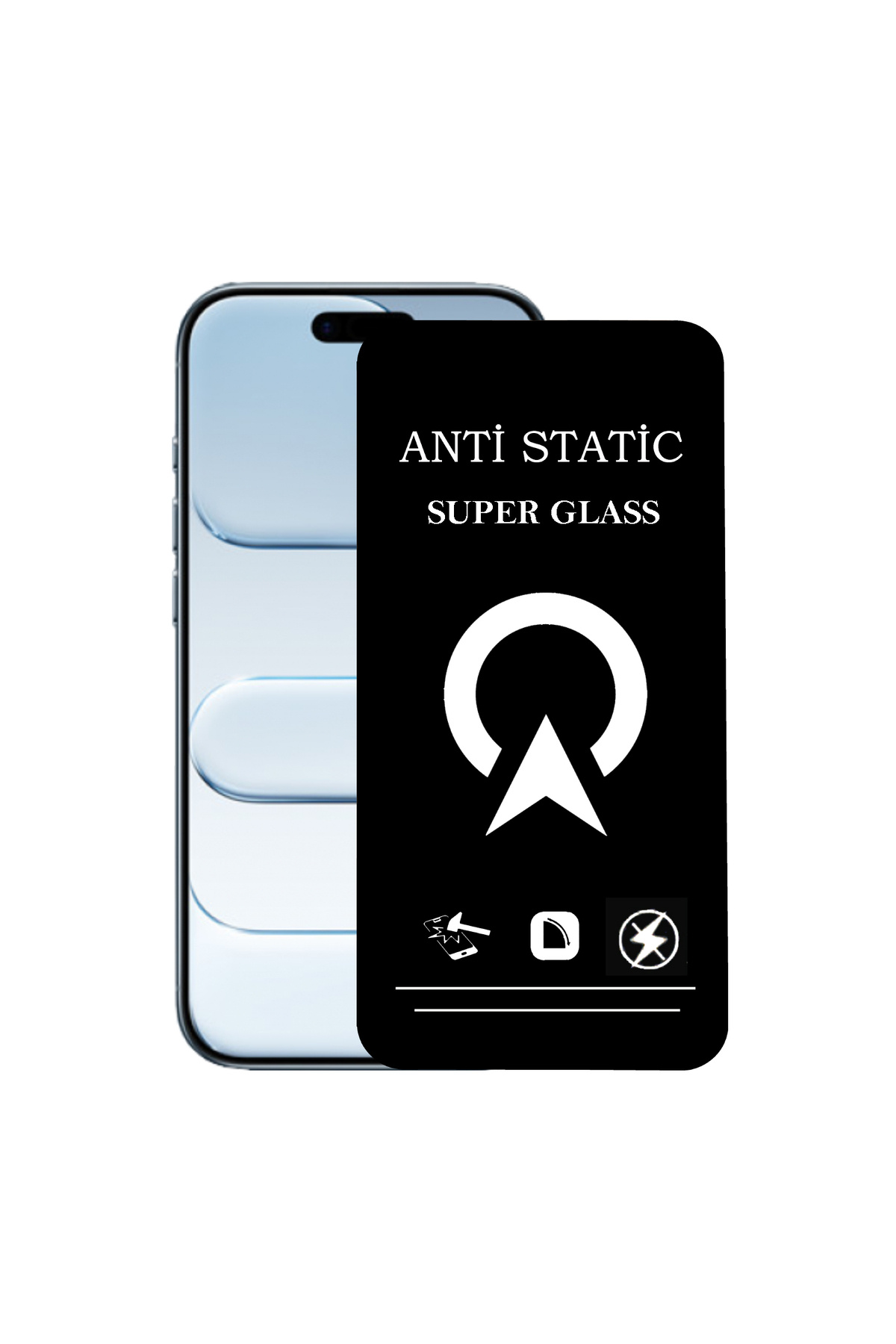 Apple iPhone 17 Air ile Uyumlu Tam Kaplayan Anti Statik Çizilmez Safir Ekran Koruyucu Cam