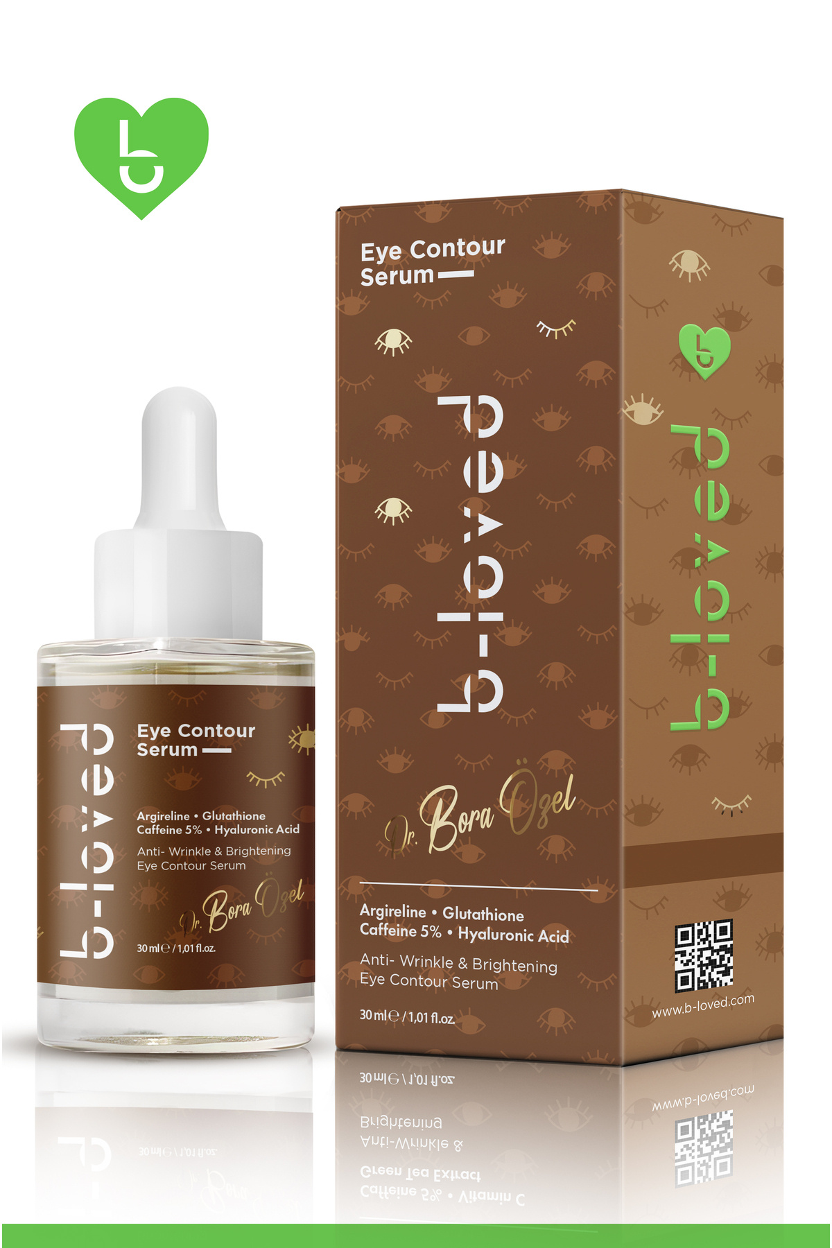 b-loved Kırışıklık Karşıtı ve Aydınlatıcı Göz Çevresi Serumu 30ml Argireline, Glutathione Caffeine 5%