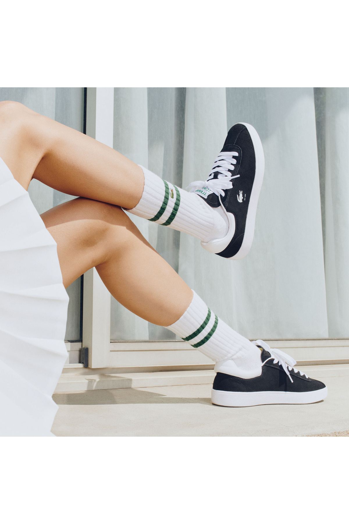 Lacoste Baseshot Kadın Siyah Sneaker görsel 4